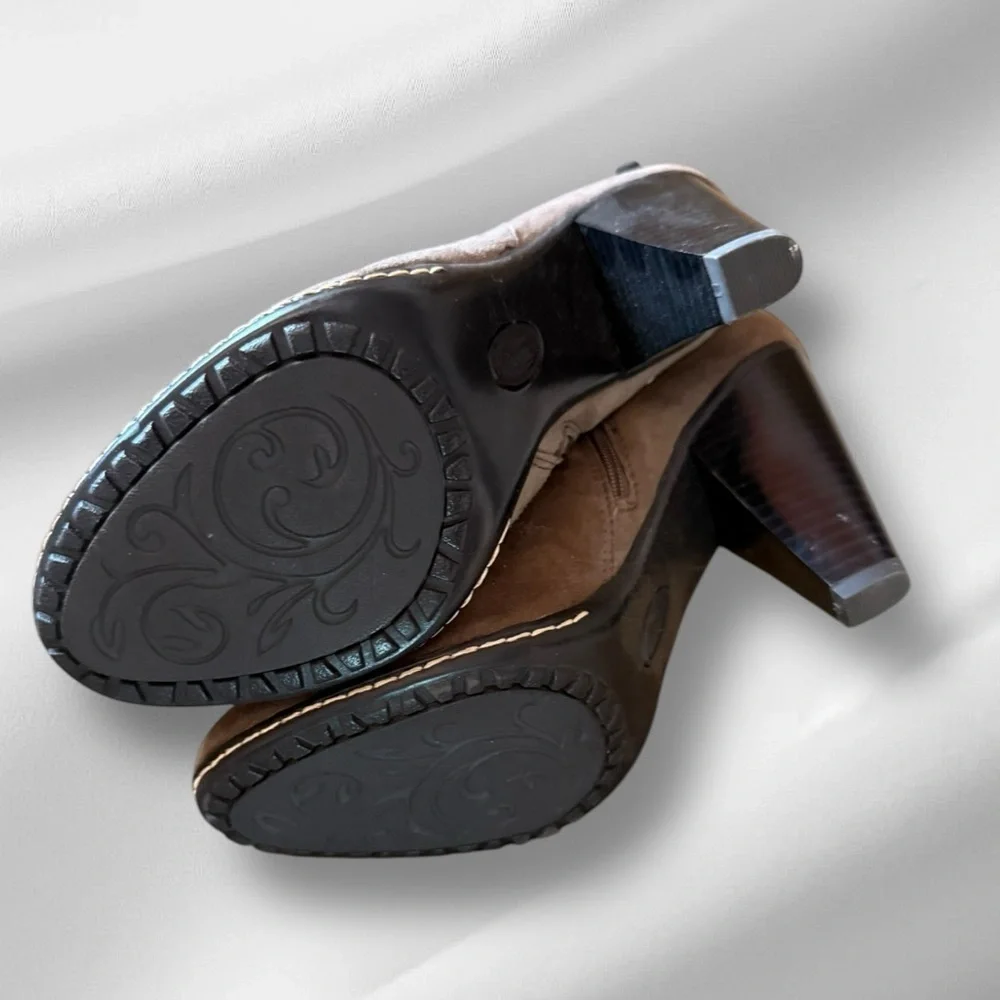 Euro Soft by Sofft Suede Heeled Booties as is‎